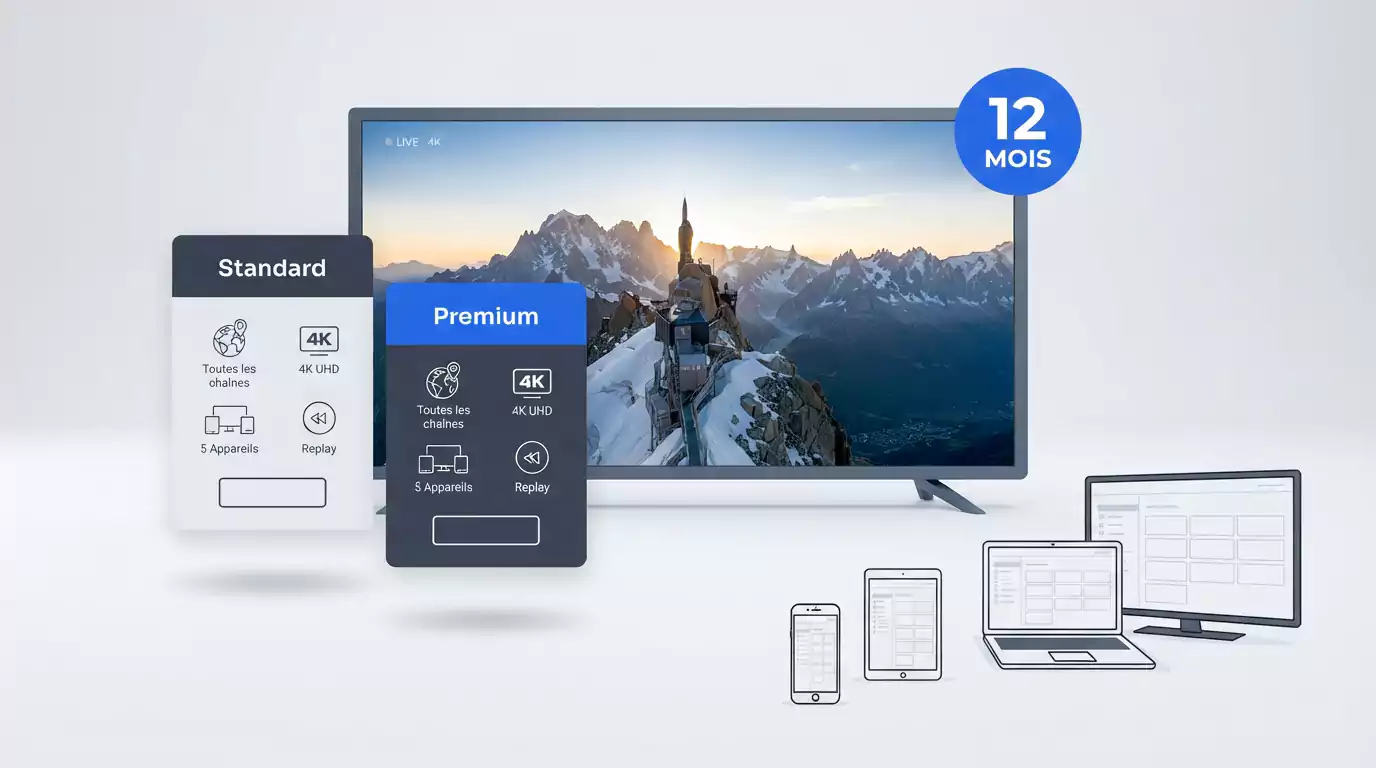 IPTV 12 Mois Abonnement